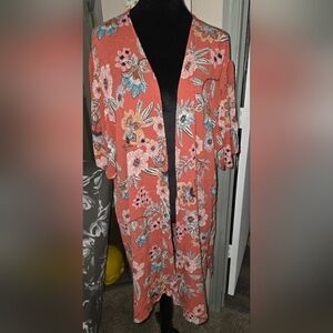 240 Maurices Floral Kimono Cardigan (D)
